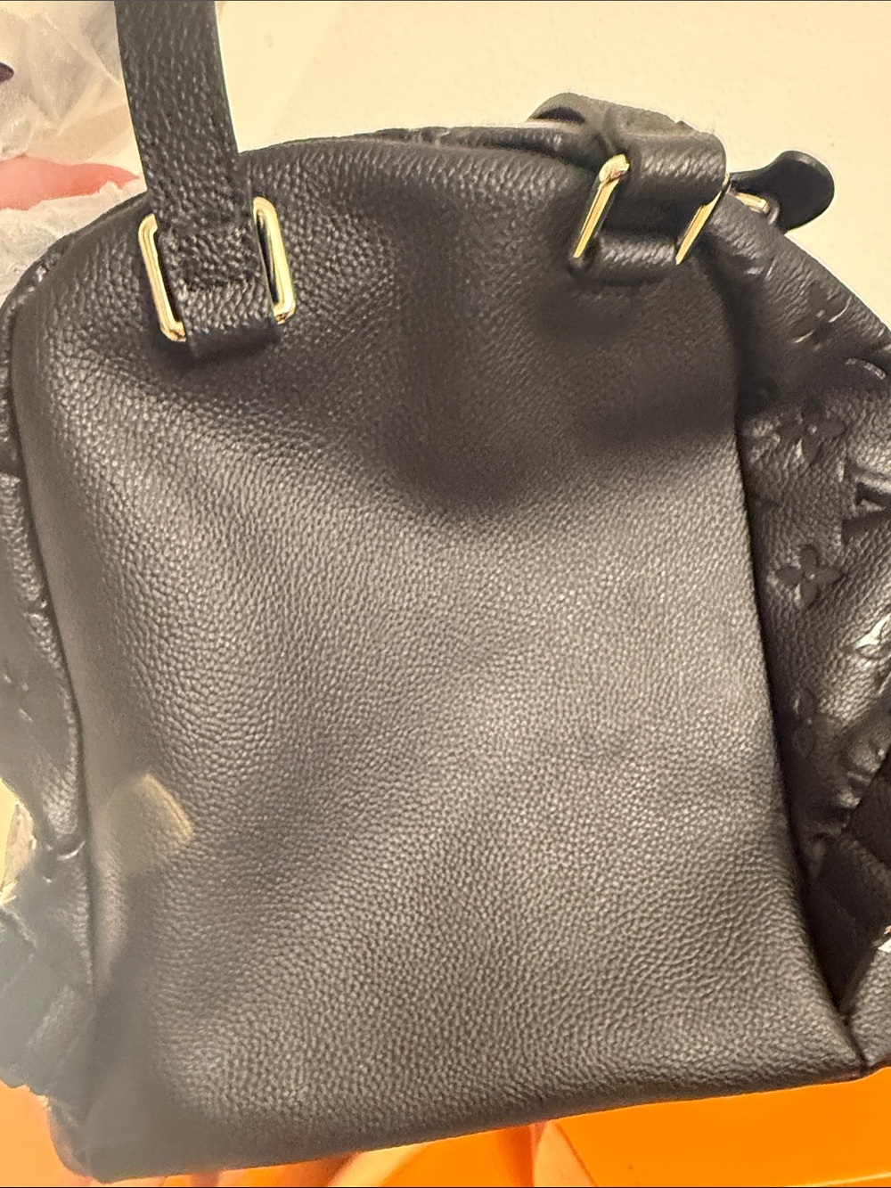 Black Embossed Monogram Mini Backpack BNIB very fashionable!! - Picture 4 of 6